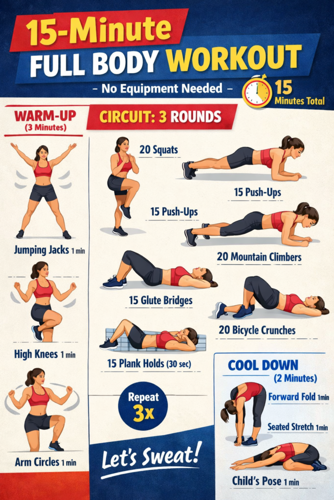 15-minute body workout