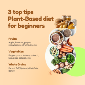 3 top tips
Plant-Based diet for beginners
